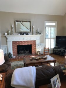clean living room and table